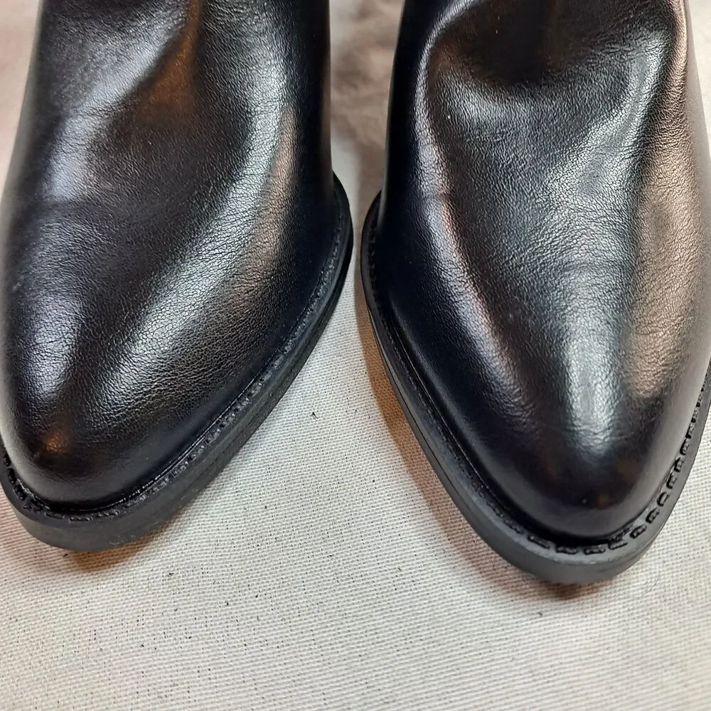 Unisa Unzydn-R Women's Ankle Booties Size 7M Pointed Toe Black Faux Leather